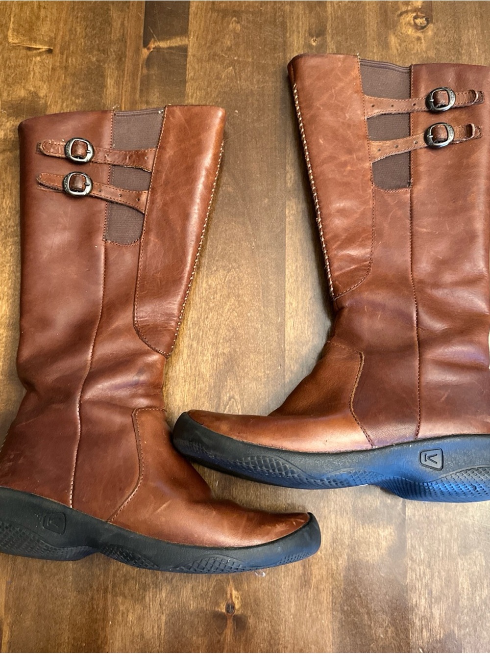 Keen Bern Baby Bern Riding Boots Women Size 7 Brown Leather Tall Zip